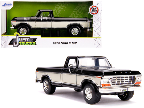 1979 Ford F-150 Pickup Truck Stock Black and Cream \Just Trucks\" 1/24