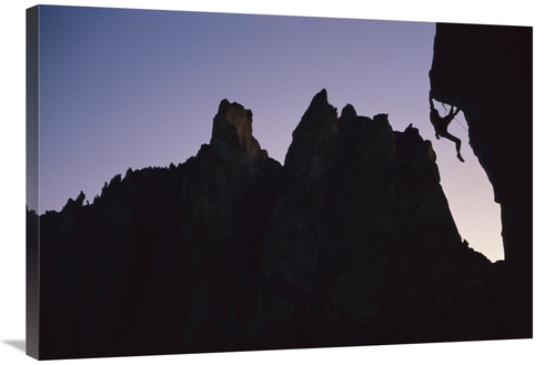 Global Gallery GCS-453483-2436-142 24 x 36 in. Climber Silhouetted on 