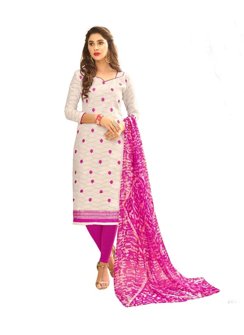 Generic Women's Cotton Jacquard Salwar Material