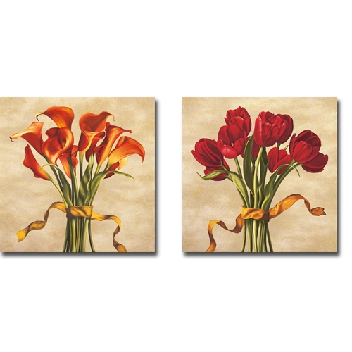 Artistic Home Gallery 36364859TG Bouquet Ambra & Bouquet Rubino by Lis