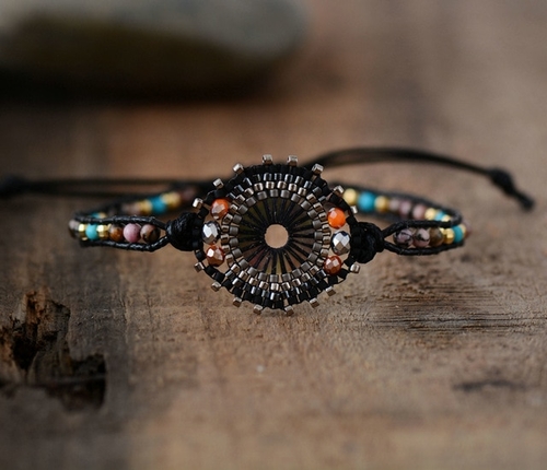 New Seed Beads Boho Bracelets Women Natural Stones