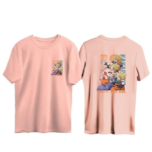 Mens Anime Character Printed Cotton Round Neck Half Sleeves T-Shirt