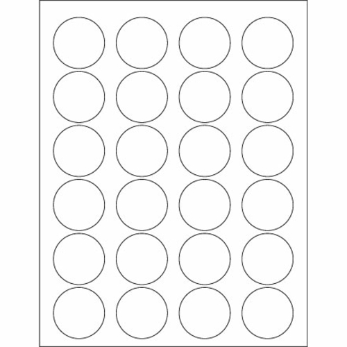 Box Partners LL144 1.625 in. White Circle Laser Labels - Pack of 2400