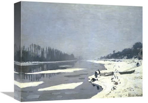 Global Gallery GCS-278658-16-142 16 in. Ice Floes on the Seine at Boug