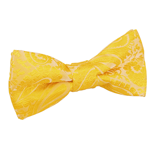 Paisley Pre-Tied Bow Tie - Boys - Gold