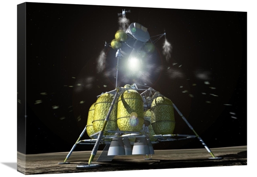 Global Gallery GCS-393577-1824-142 18 x 24 in. Launch of Lunar Surface