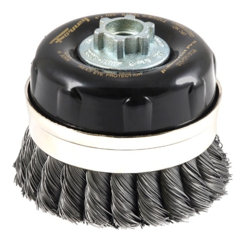 Forney Industries 72869 Industrial Pro Twist Knot Wire Cup Brush  4 x 