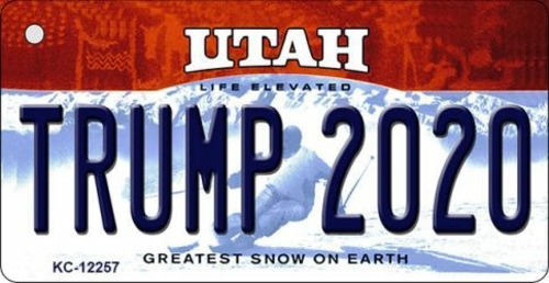 Smart Blonde KC-12257 1.5 x 3 in. Trump 2020 Utah Novelty Metal Key Ch