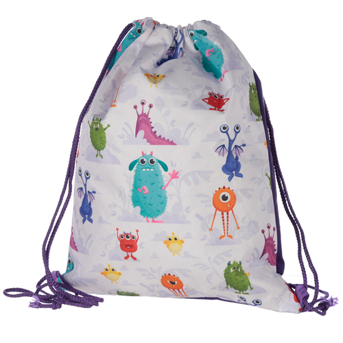 Handy Drawstring Bag - Fun Kids Monsters Design