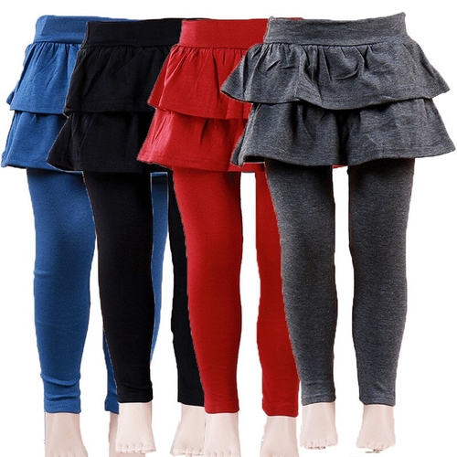 Casual Kids Girls Warm Leggings Cute Cake