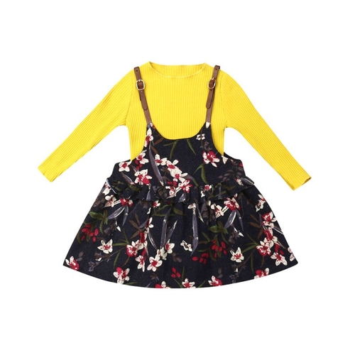 2PCS Flower Kids Baby Girls Clothing Set Flower