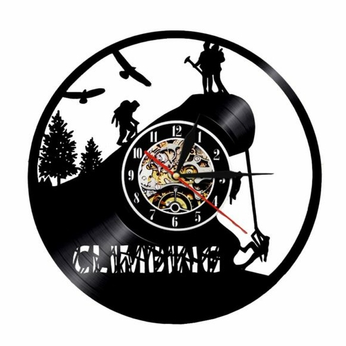 CLIMBING ORNAMENT VINYL RECORD WALL CLOCK UNIQUE GIFT