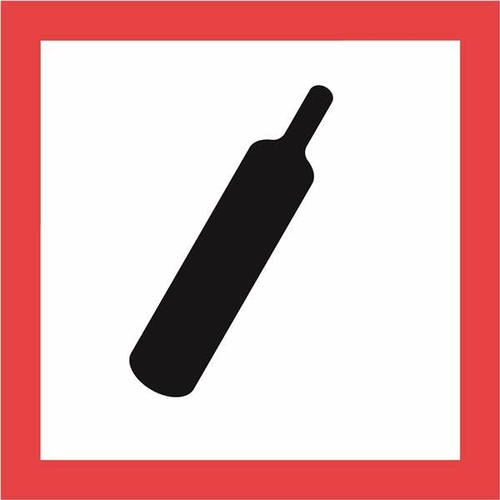Tape Logic DL4243 2 x 2 in. Pictogram - Gas Cylinder Labels, Red&#