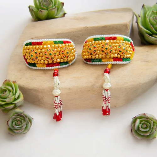 Red Green Yellow Design Premium Ponchi For Women