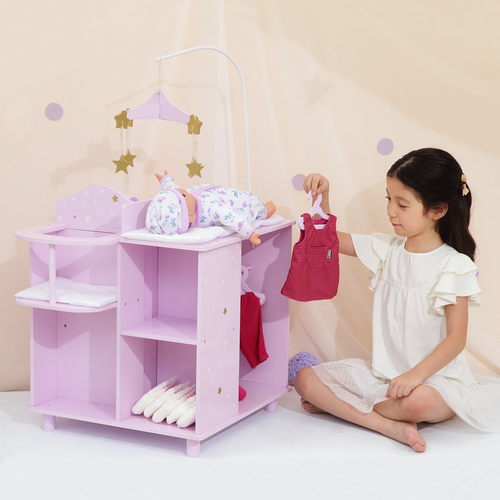 Olivia's Little World Doll Purple Changing Table