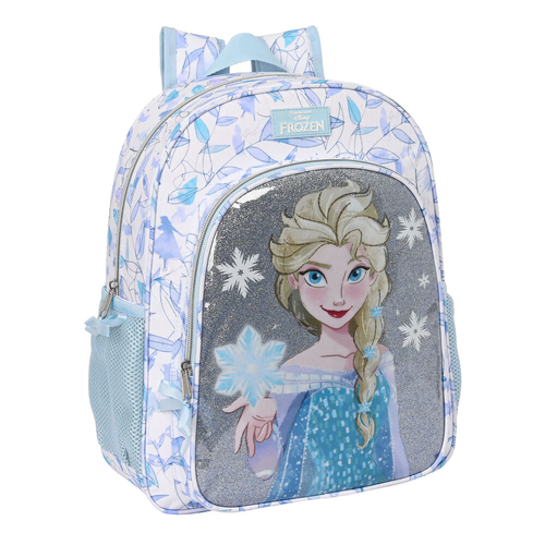 School Bag Frozen Memories Silver Blue White 32 X 38 X 12 cm