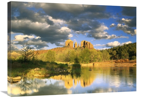Global Gallery GCS-397153-2432-142 24 x 32 in. Cathedral Rock Reflecte