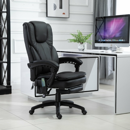 Vinsetto Massage Home Office Chair 360¬∞ Swivel with Footrest Remote