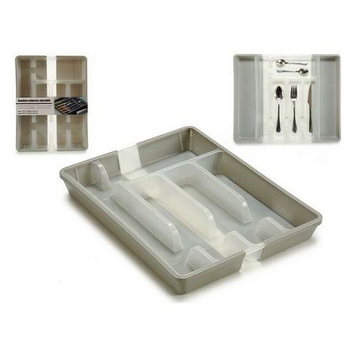 Cutlery Organiser Grey (27,2 x 4,5 x 36,6 cm)