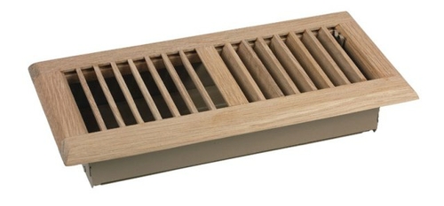 Truaire C168-OUF04X10 Floor Register  Unfinished Oak - 4 x 10 in.