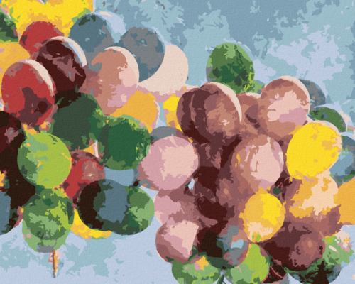 Paint by Numbers - COLOURFUL BIRTHDAY BALLOONS