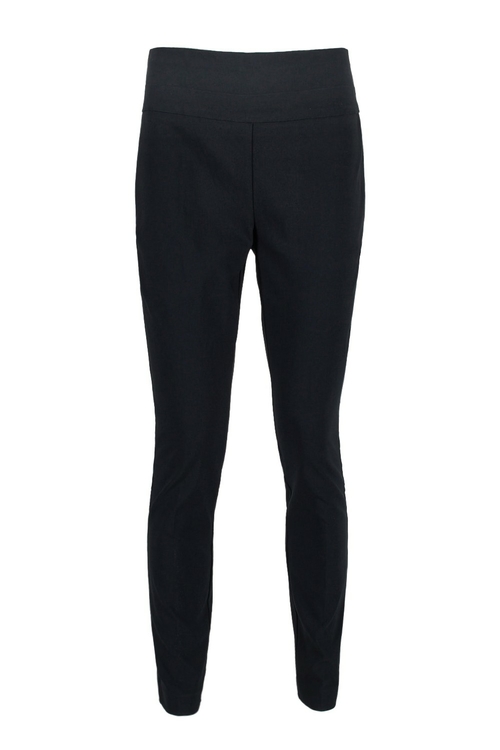 London Times Mid Waist Solid Stretch Rayon Pants