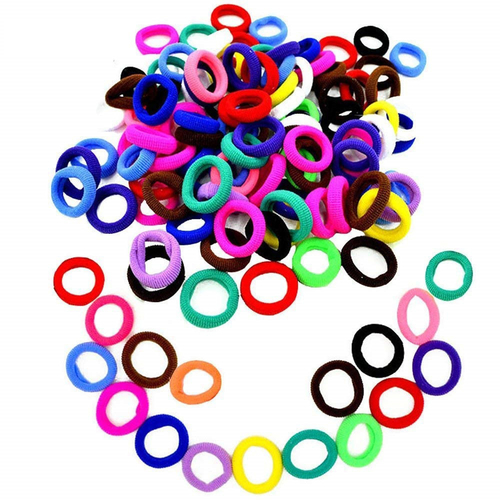 200pcs Colorful Elastic Rubber Hair Bands Baby