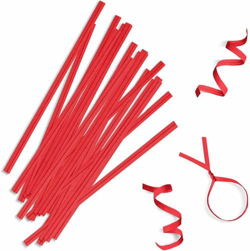 Pack of 2000 Plastic Twist Ties 8". Multipurpose Red-Colored Twist