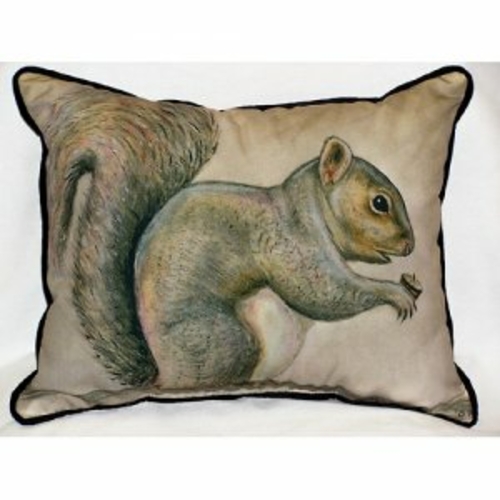 Betsy Drake ZP314 Squirrel Throw Pillow- 20 x 24 in.