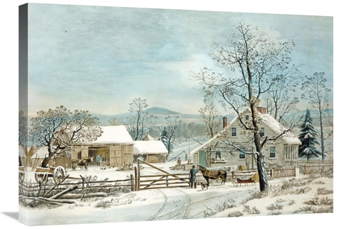 Global Gallery GCS-266258-30-142 30 in. New England Winter Scene Art P