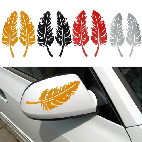 Feather Design 3D Decoration Sticker For Car