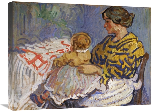 Global Gallery GCS-267374-30-142 30 in. Mrs. B with Her Baby on Her Kn