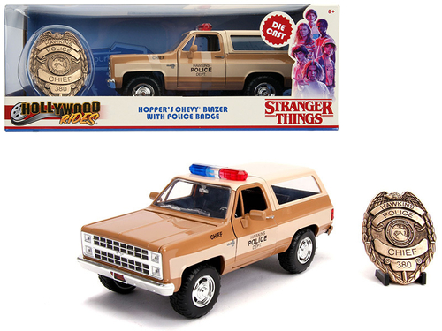 Hopper\'s Chevrolet Blazer with Police Badge \Hawkins Police Dept.\"