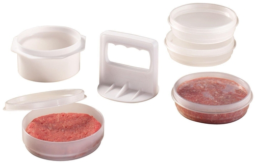 Hamburger Press Patty Maker   3 in1 Burger Mold Patty Press 4 Storage