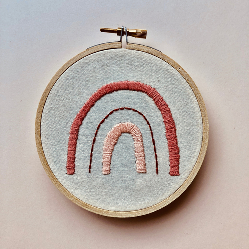 Coral Rainbow DIY Hand Embroidery Kit