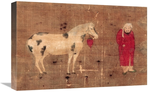 Global Gallery GCS-267447-22-142 22 in. Horse & Foreign Groom Art Prin