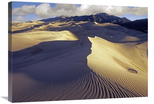 Global Gallery  24 x 32 in. Rippled Sand Dunes with Sangre De Cristo M