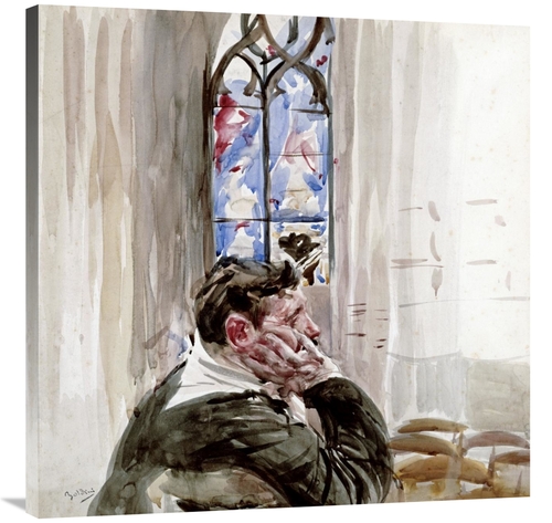Global Gallery GCS-267757-36-142 36 in. Portrait of a Man in Church Ar