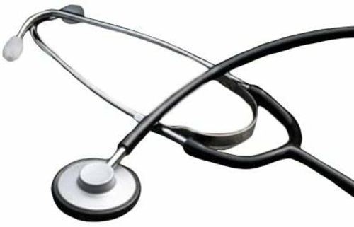 Single Head Stethoscopes. Case of 10 Black Stethoscopes for Blood