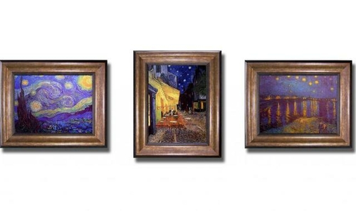 Artistic Home Gallery 1216533BR Starry Night By Vincent Van Gogh 3-Pc 