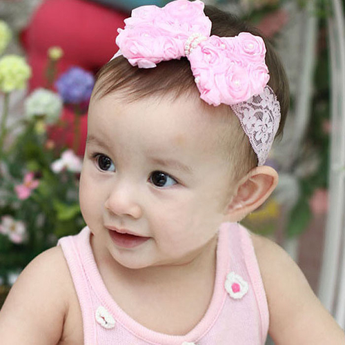 Hot Sale Baby Girls Kids Pearl Lace Flower