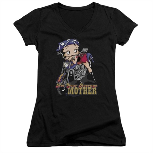 Boop-Not Your Average Mother - Junior Tee, Black - Medium