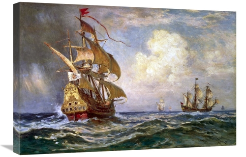 Global Gallery GCS-277529-30-142 30 in. Knight of the Double Cross Art