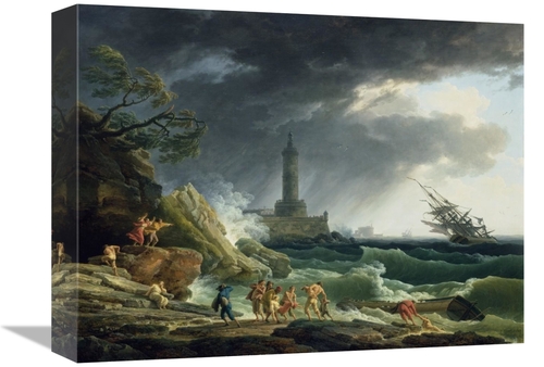 Global Gallery GCS-459981-1216-142 12 x 16 in. A Storm on A Mediterran