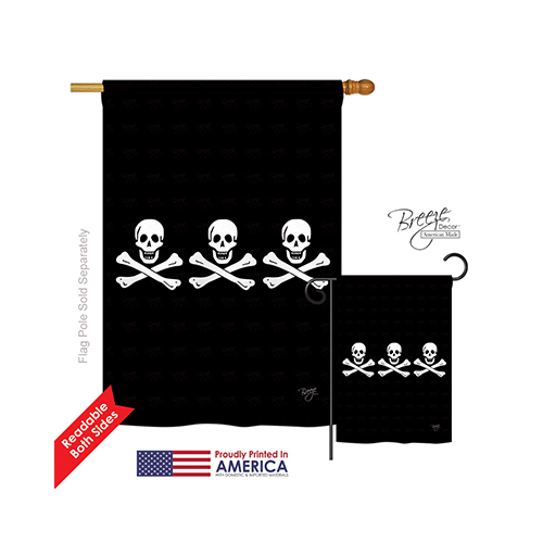 Breeze Decor 07033 Pirate Christopher Condents 2-Sided Vertical Impres