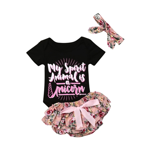 Newborn Baby Girl Romper Floral Bodysuit Sunsuit