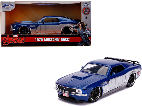 1970 Ford Mustang Boss Blue Metallic and Silver \Winter Soldier\"