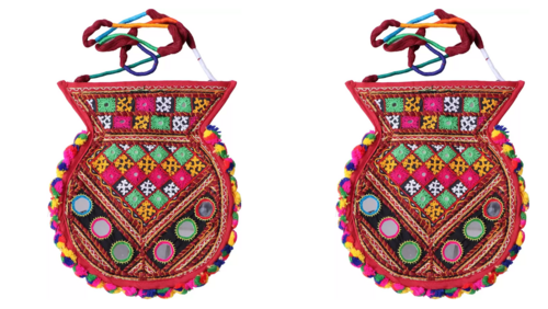 Maroon Women Round Sling Bag - Extra Large Pack of 2