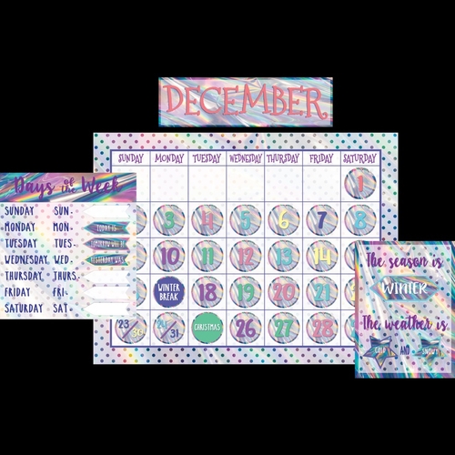 Teacher Created Resources TCR8678 Iridescent Calendar Bulletin Board D