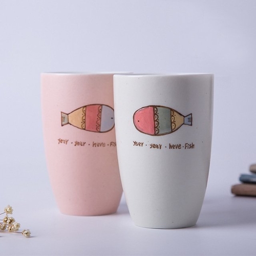 Creative Hand-drawn Fish Ceramic Cup